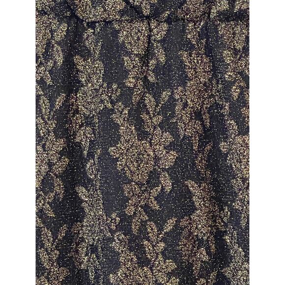 Rhapsody Women Golden Print Sleeveless Blouson Dress L - Picture 4 of 8